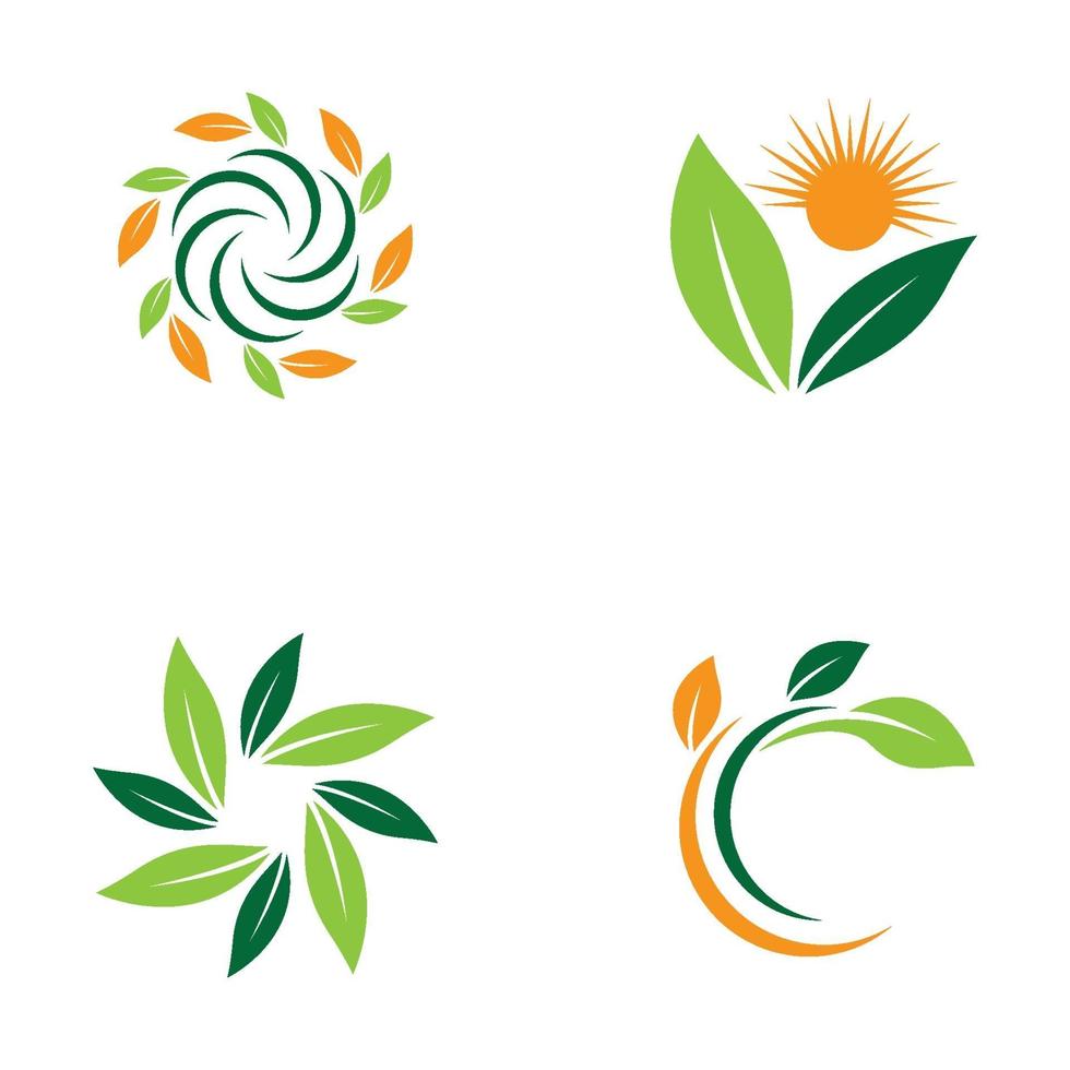 Leaf logo images set vector