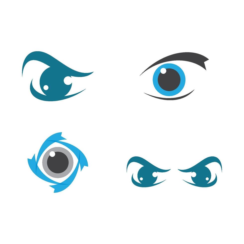 conjunto de imágenes de logo de cuidado de los ojos vector