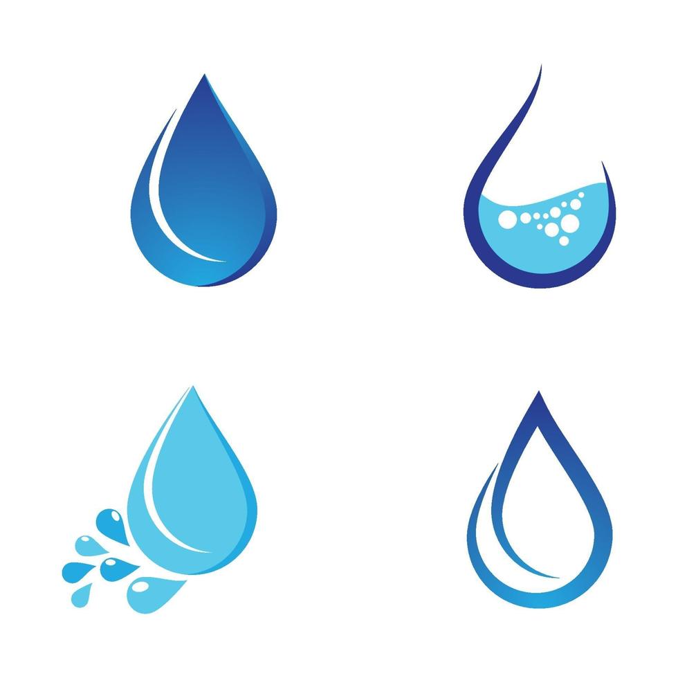 Water drop logo images set vector