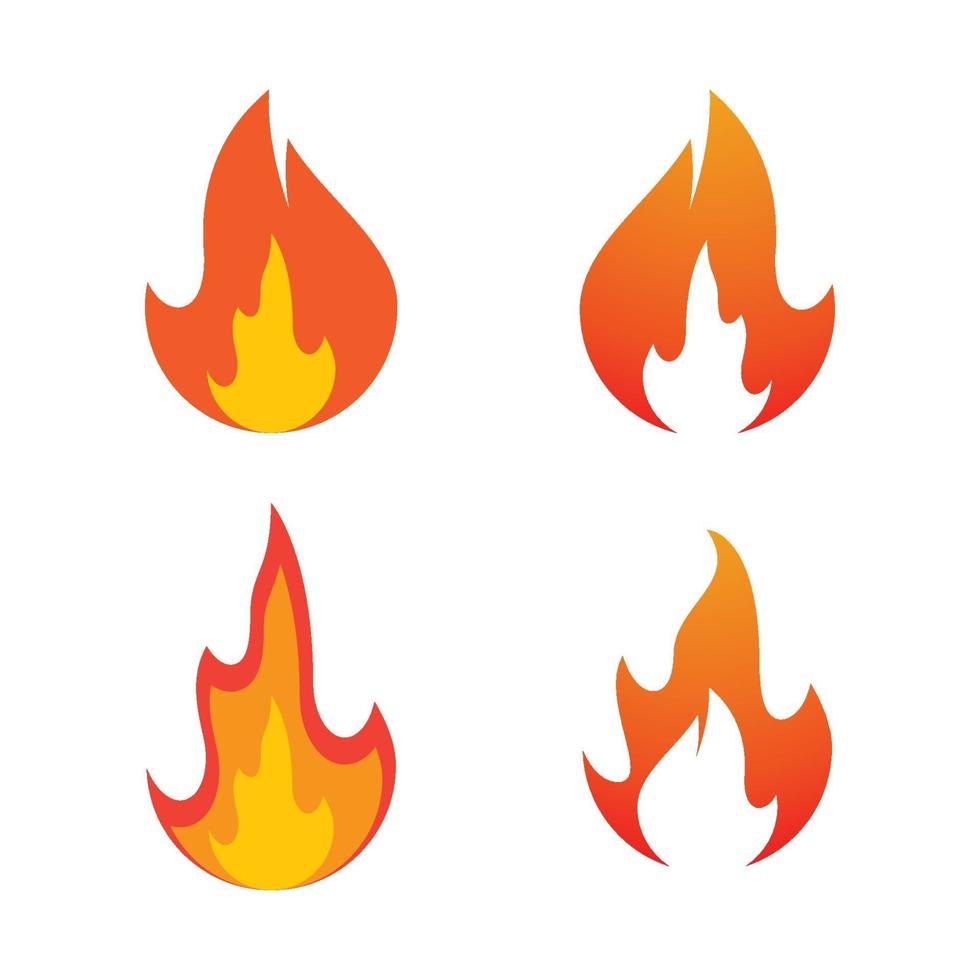 conjunto de imágenes de logotipo de fuego. vector