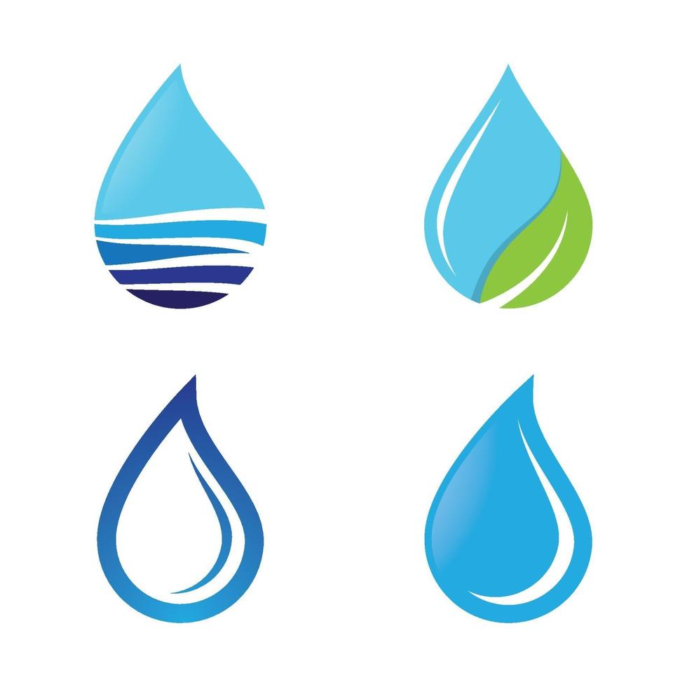 Water drop logo images set vector