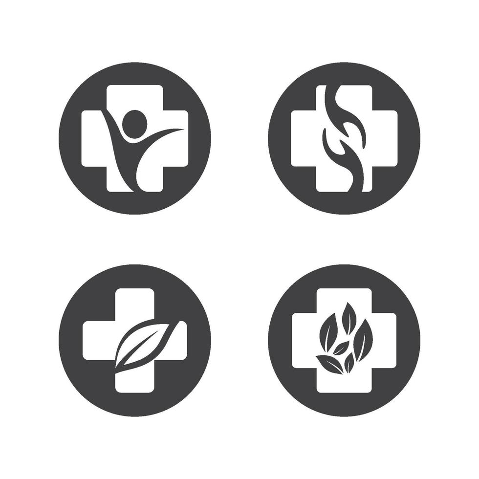 conjunto de imágenes de logotipo de atención médica vector