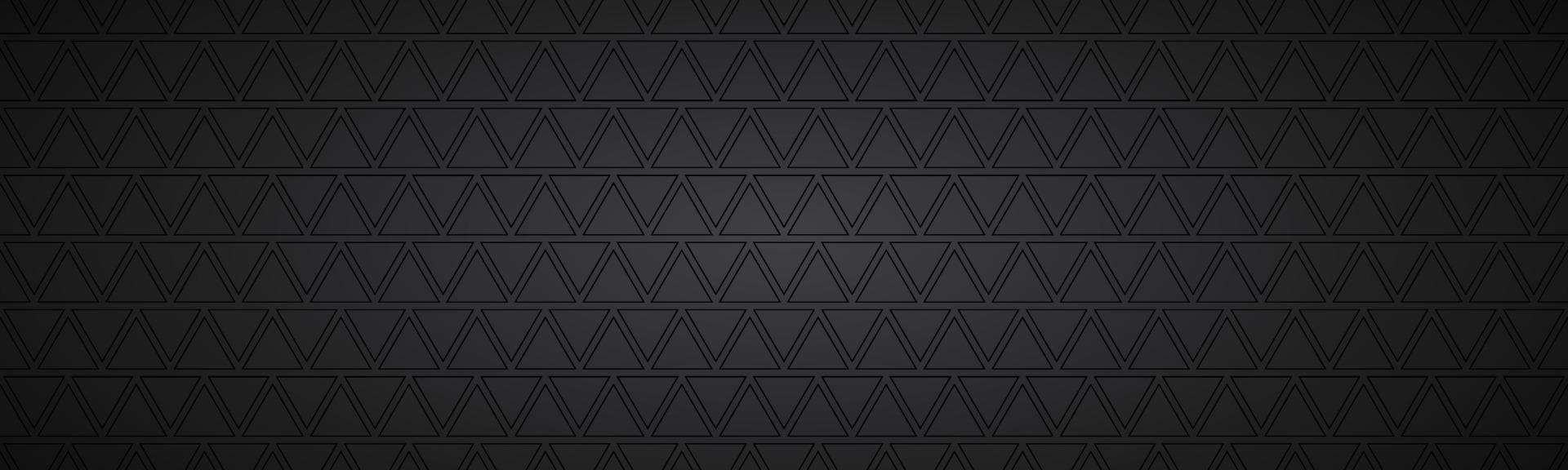 Black abstract header with rectangles. Modern vector widescreen banner. Simple texture illustration