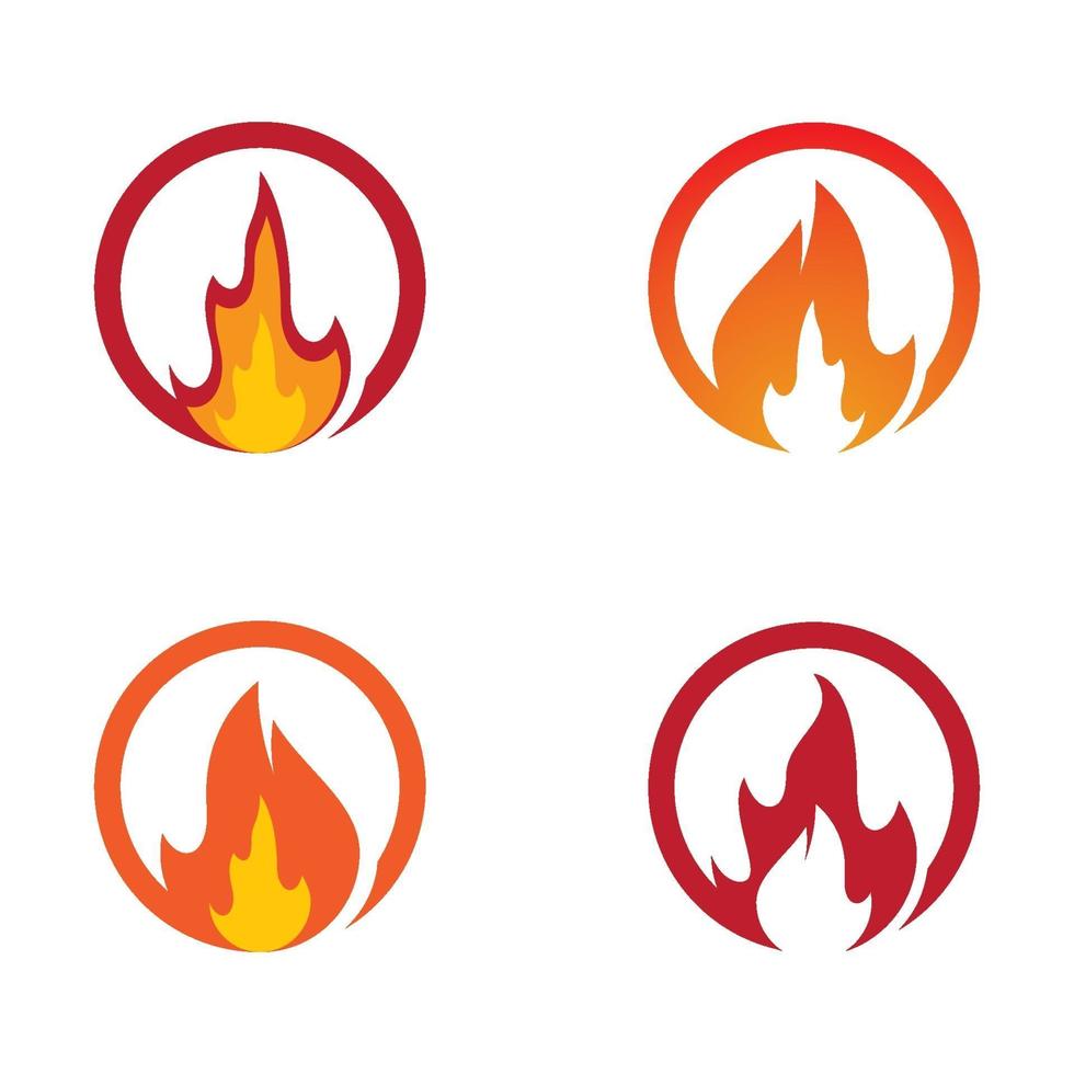 Fire logo images set. vector