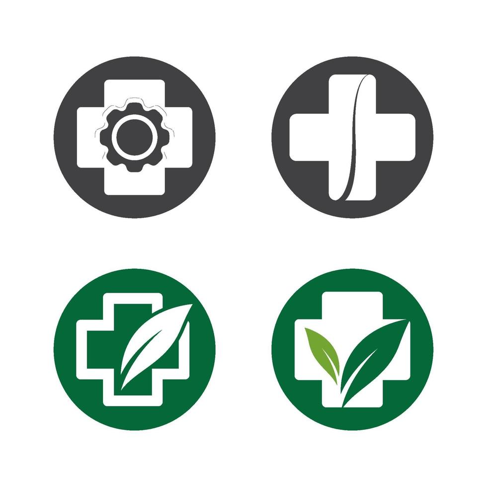 Medical care logo images set vector