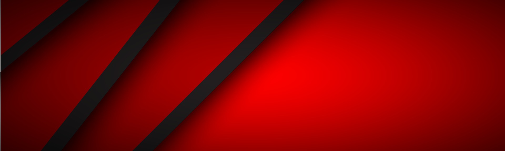 Abstract header with red and black layers above each other. Modern