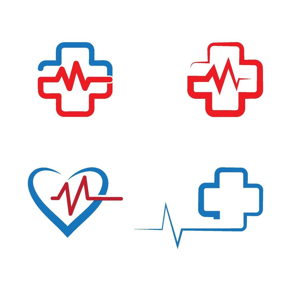 Medical care logo images set vector