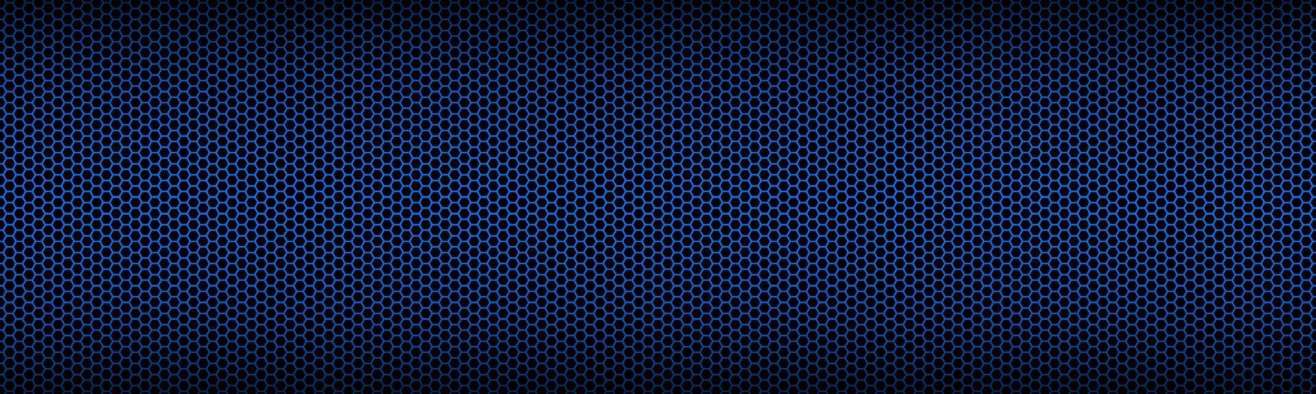 Blue geometric header with polygonal grid. Abstract red metallic hexagonal banner. Vector illustration