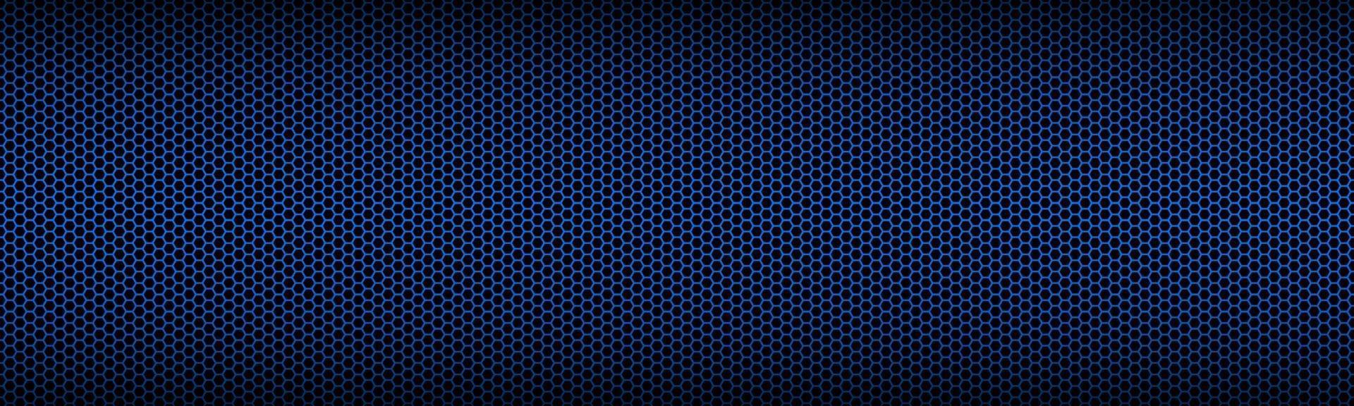 Cabecera geométrica azul con cuadrícula poligonal. Banner hexagonal metálico rojo abstracto. ilustración vectorial vector