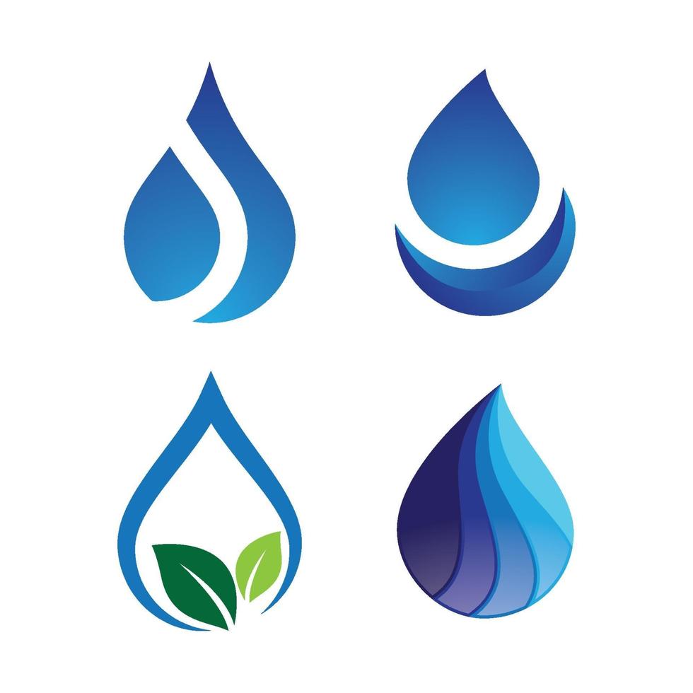 Water drop logo images set vector