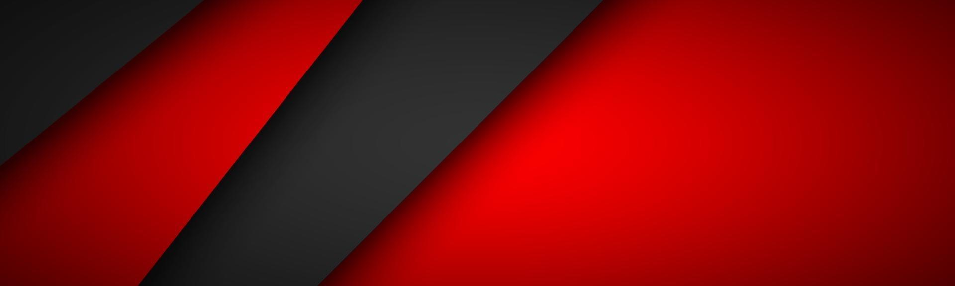 Black and red overlay layers header. Modern material design banner. Vector illustration corporate template