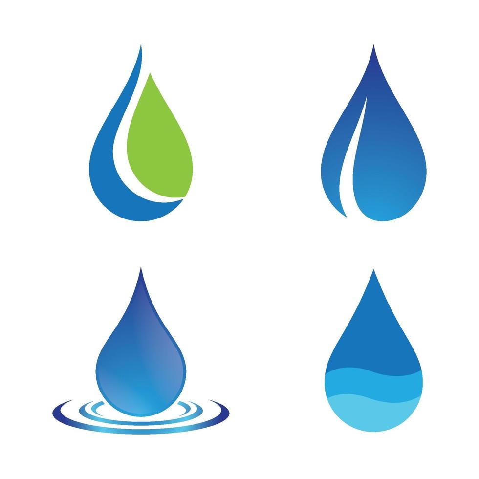 Water drop logo images set vector