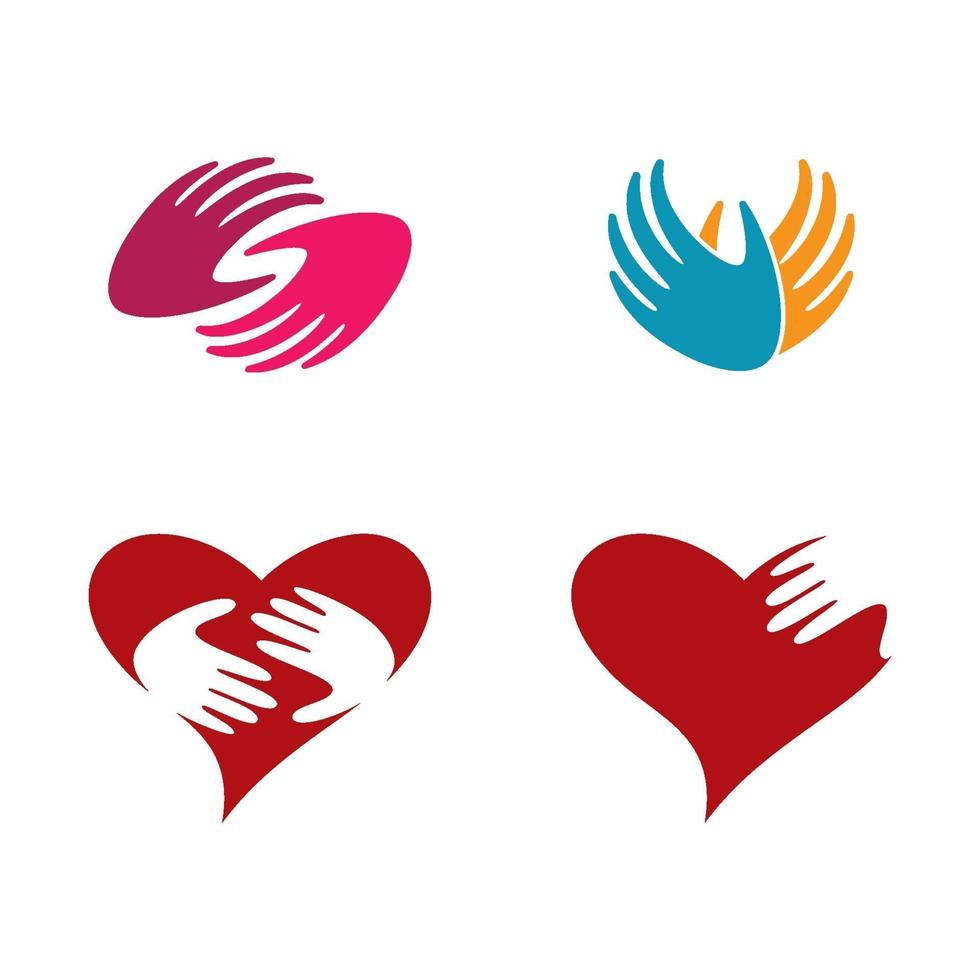 Hand logo images set vector