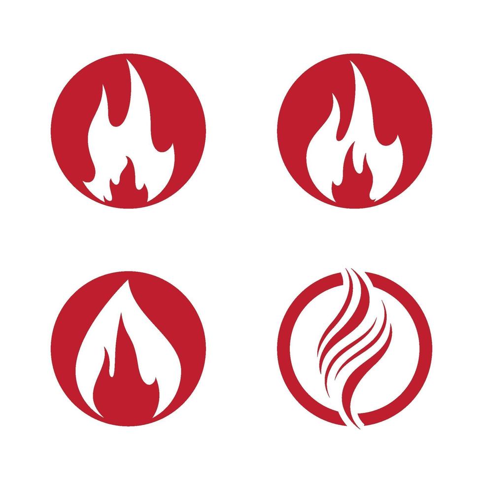 fuego logo imagenes set vector