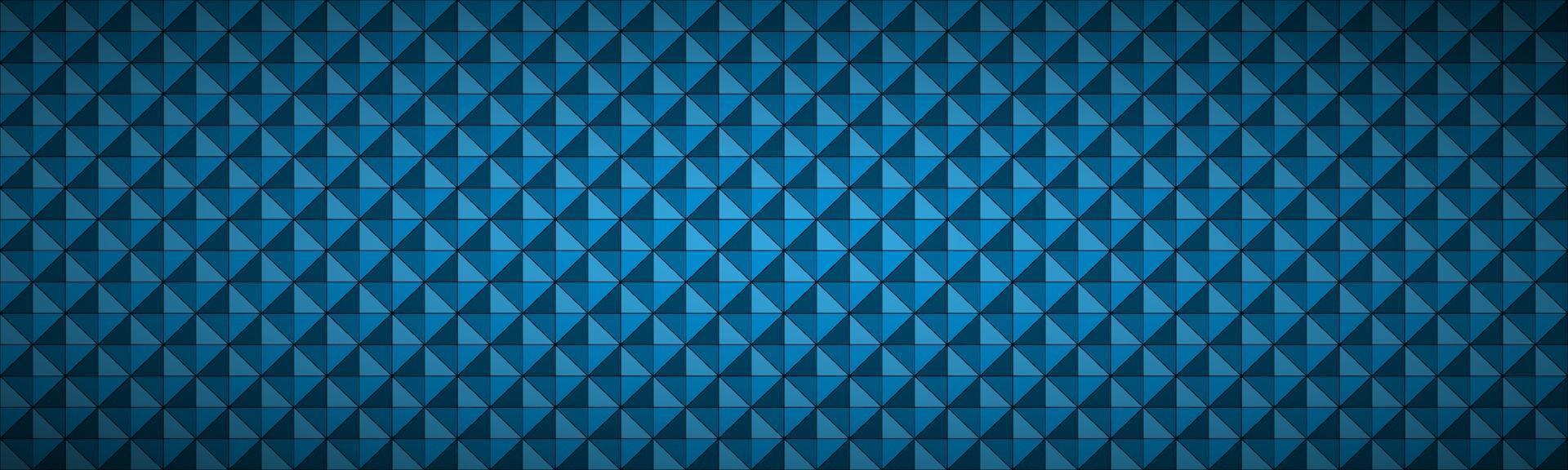 Blue abstract textured triangular header. Modern polygonal geometric texture banner. Vector pattern
