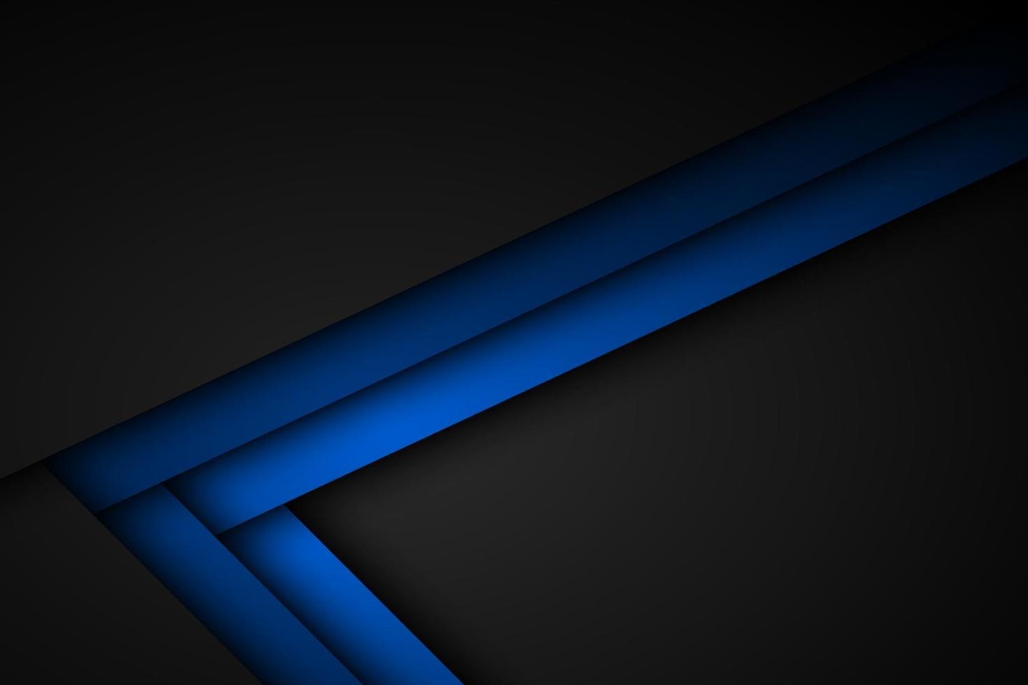 Abstact blue line vector background. Triangle overlap layers on black background with free space for your design