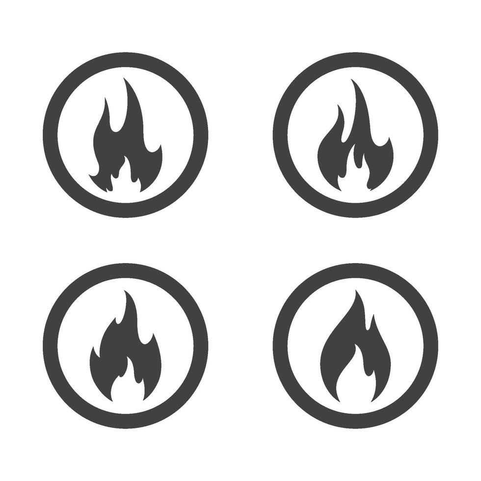 conjunto de imágenes de logotipo de fuego. vector