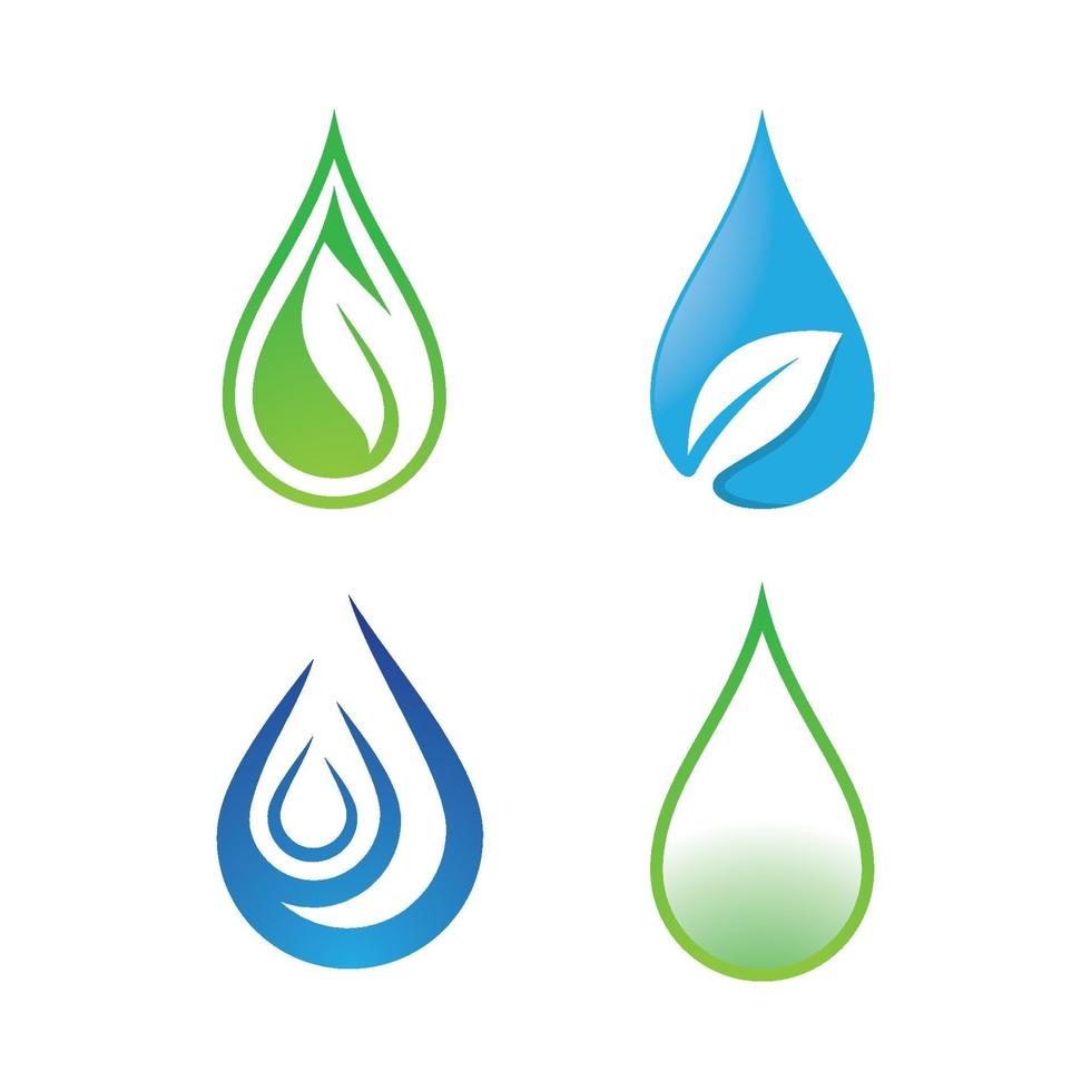 Water drop logo images set vector