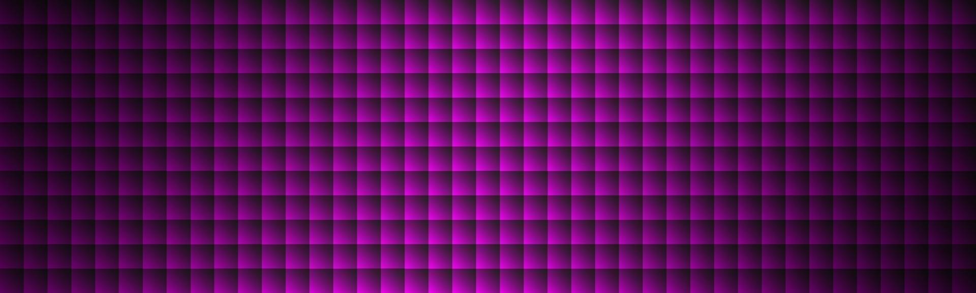 Modern purple squares with shadows header. Monochrome violet mosaic banner. vector