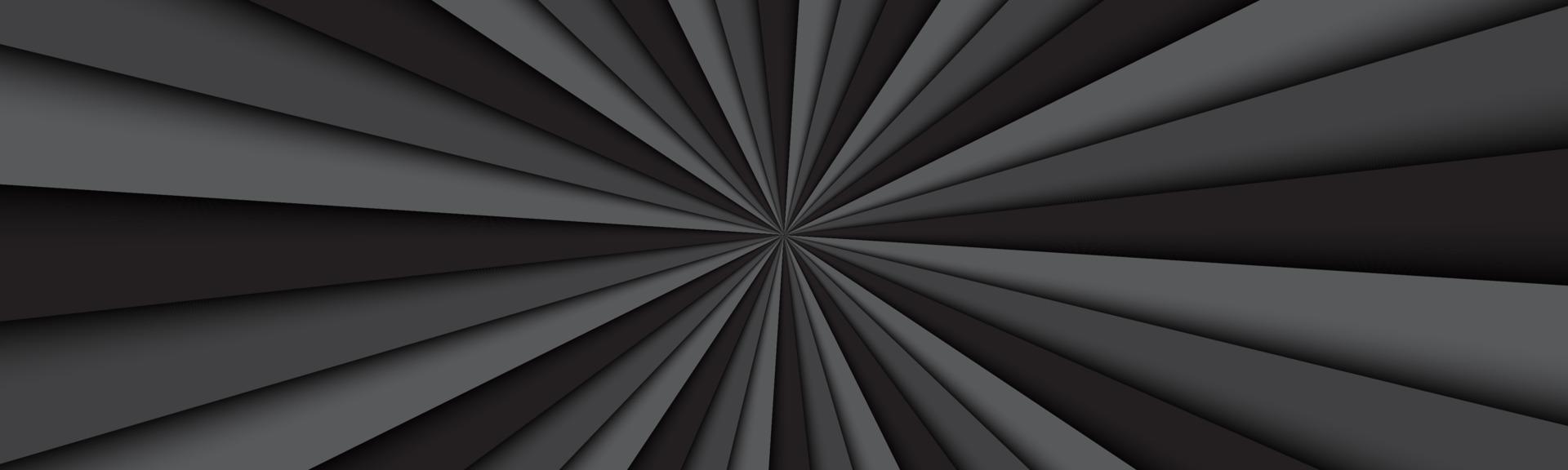 Black and grey abstract header. Dark black lines. Bright pattern banner. Simple vector illustration