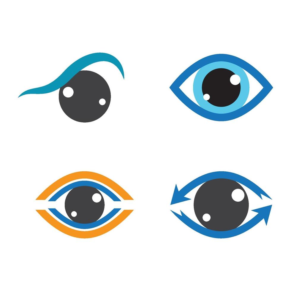 conjunto de imágenes de logo de cuidado de los ojos vector