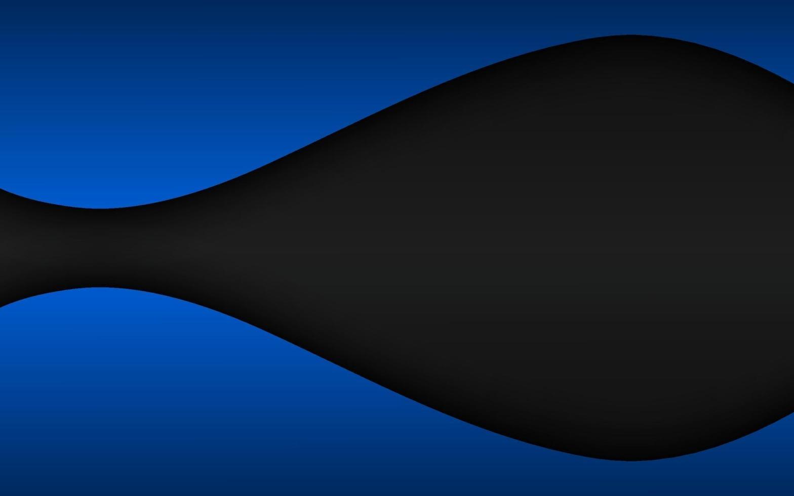 Fondo de vector de onda abstracto negro y azul con espacio en blanco para el texto. Ilustración de vector de diseño corporativo moderno