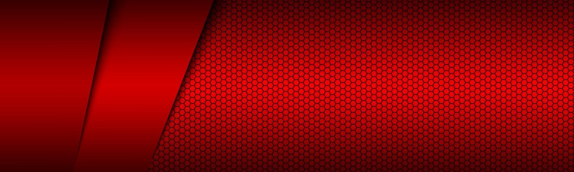 Red modern material header with polygoal grid. Corporate banner for