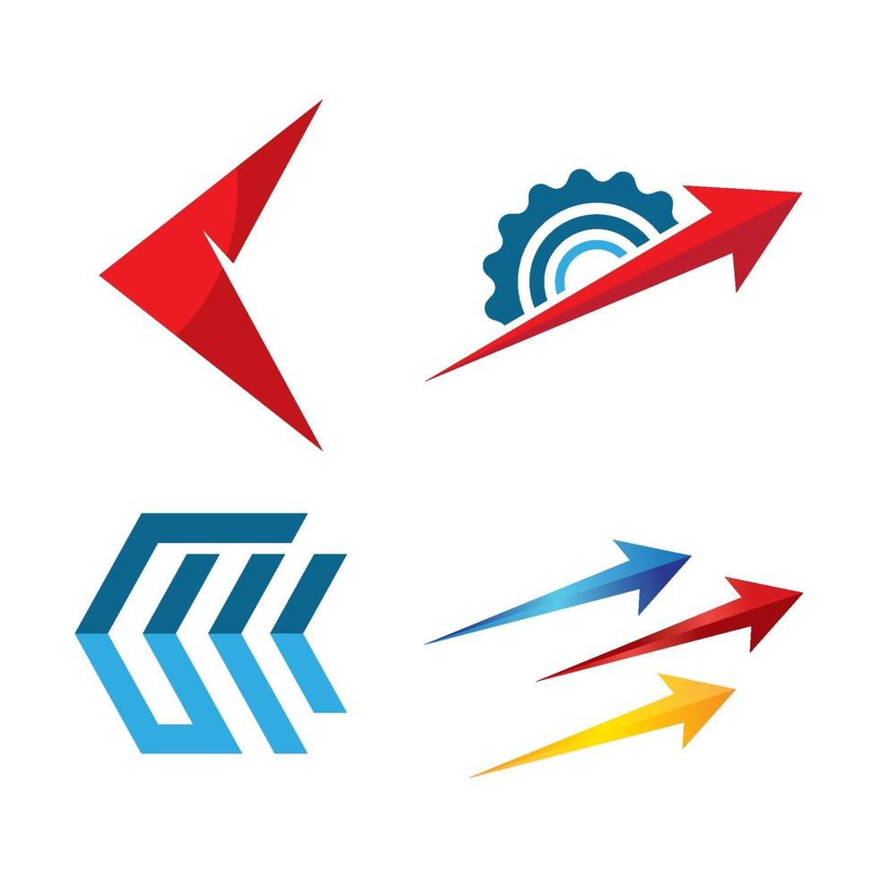 Arrow logo images set vector