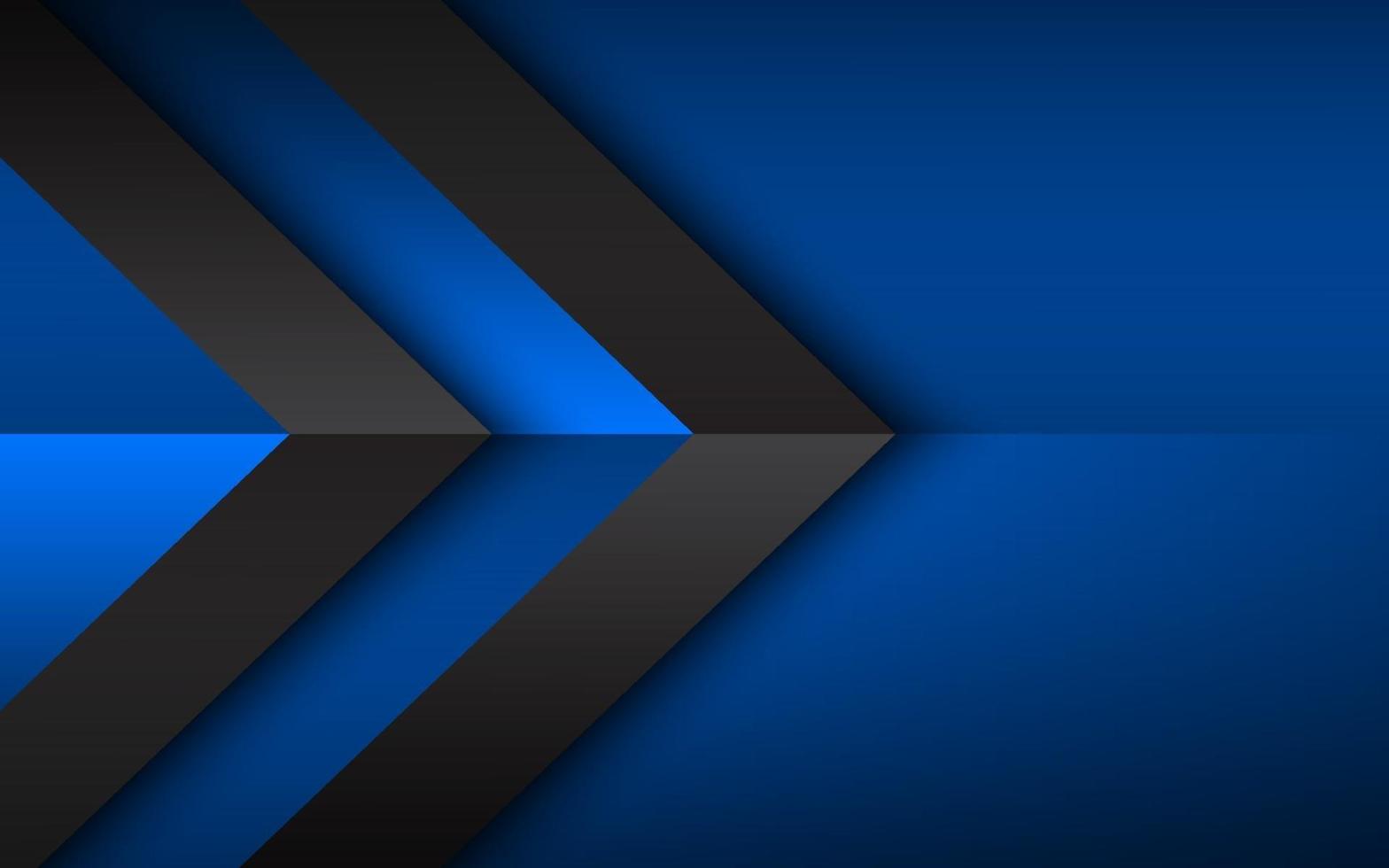 Black and blue overlayed arrows. Abstract modern vector background with place for your text. Material design. Abstract widescreen background