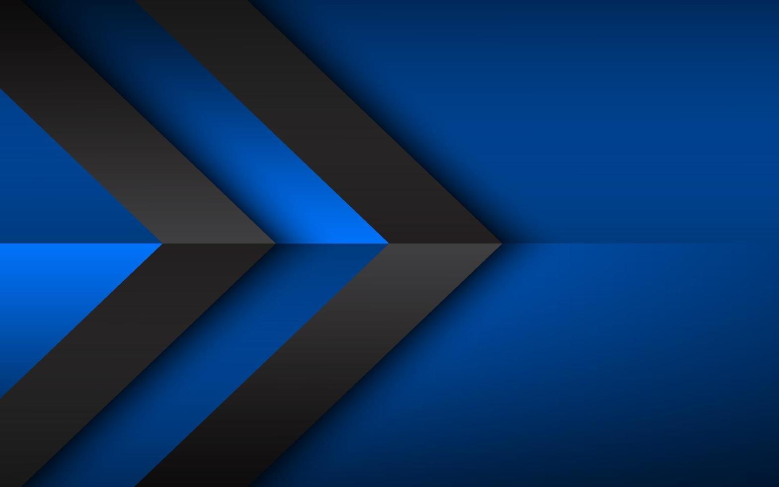 Black and blue overlayed arrows. Abstract modern vector background with place for your text. Material design. Abstract widescreen background