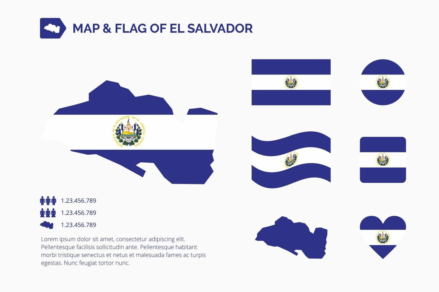 mapa y bandera de salvador vector