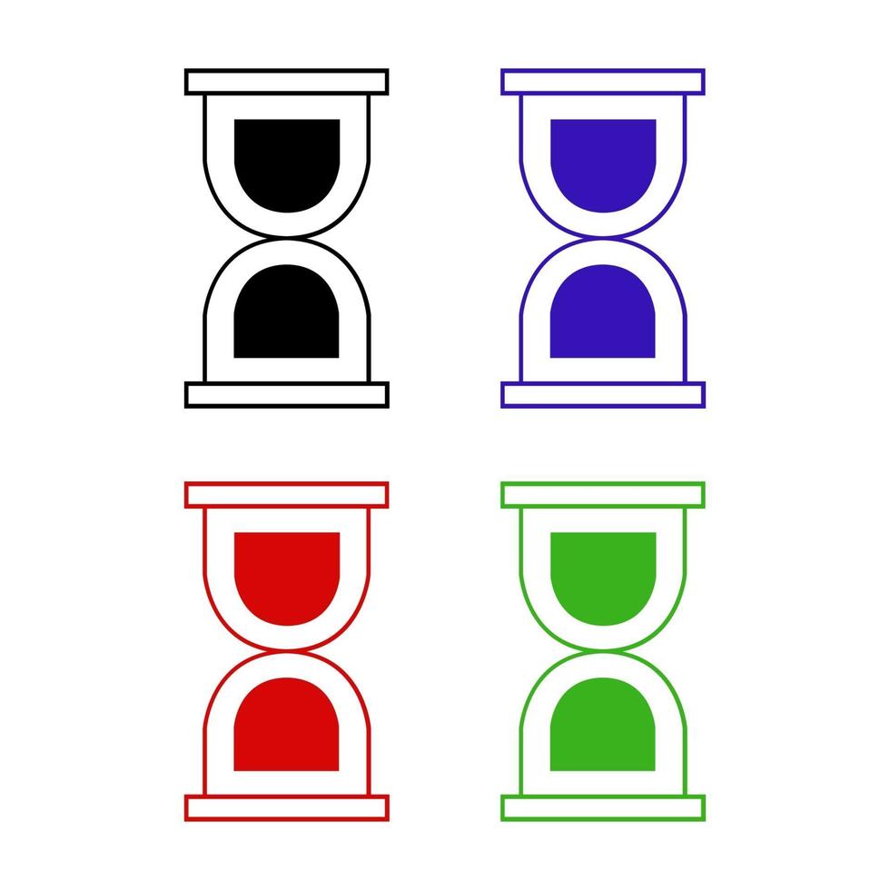 Hourglass On White Background vector