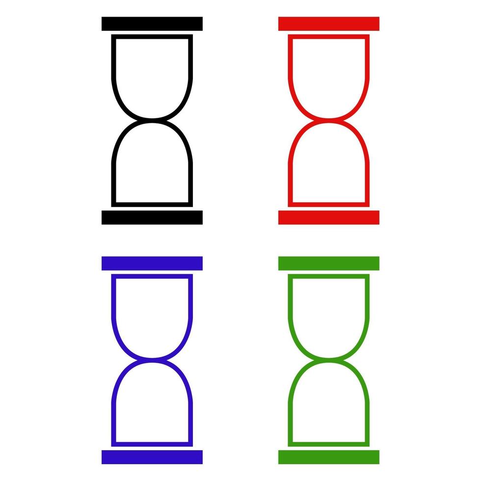 Set Of Hourglass On White Background vector