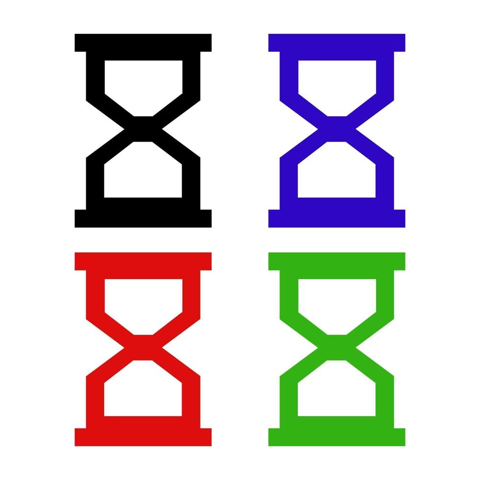 Set Of Hourglass On White Background vector