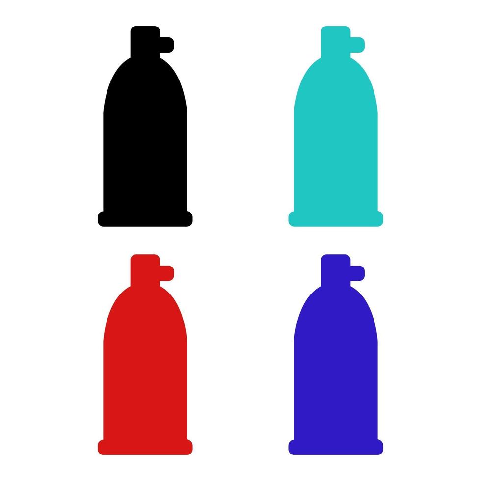 Conjunto de botella de spray sobre fondo blanco. vector