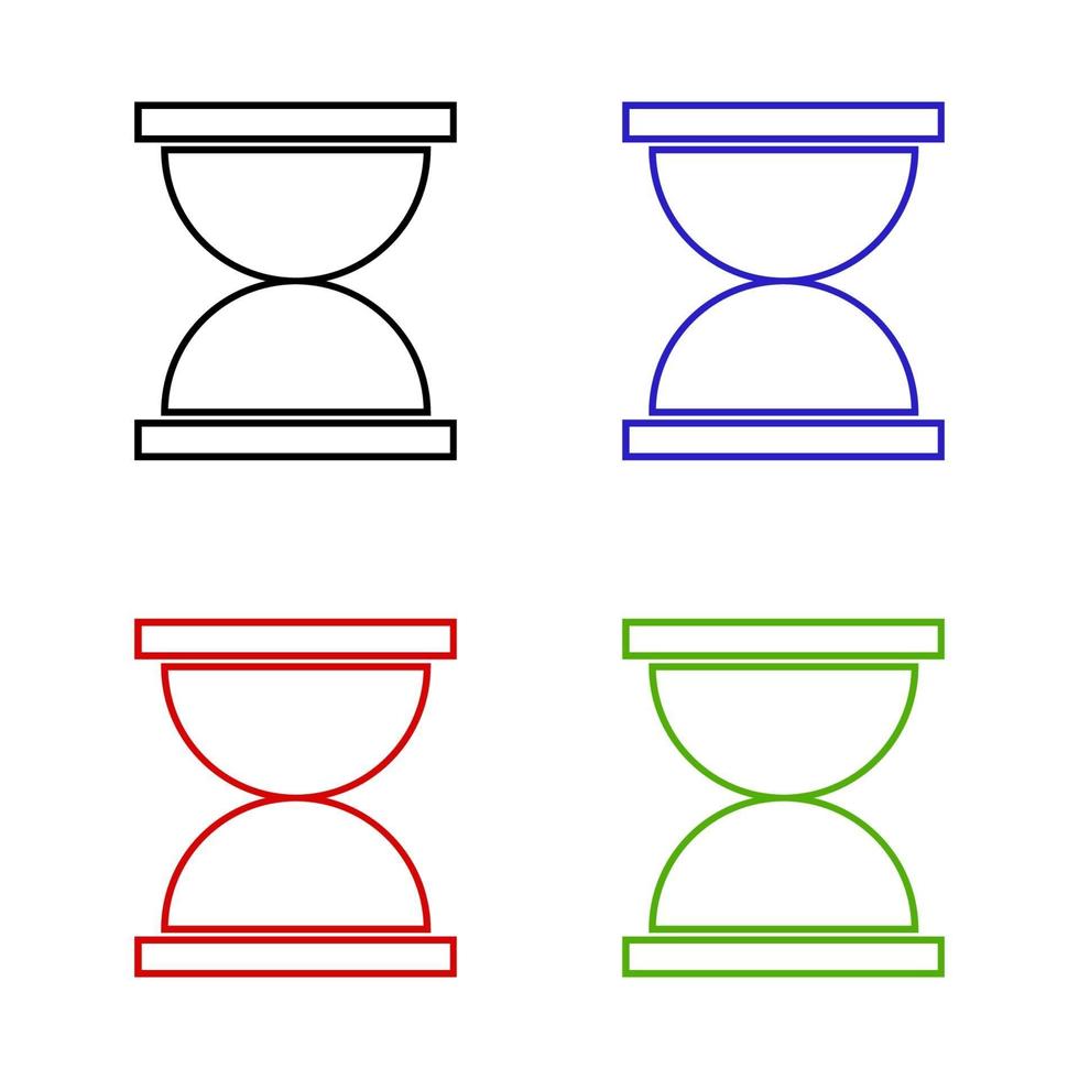 Set Of Hourglass On White Background vector