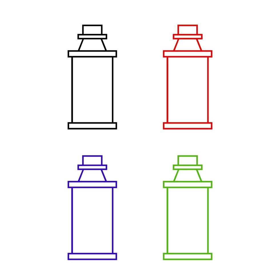 Conjunto de botella de spray sobre fondo blanco. vector