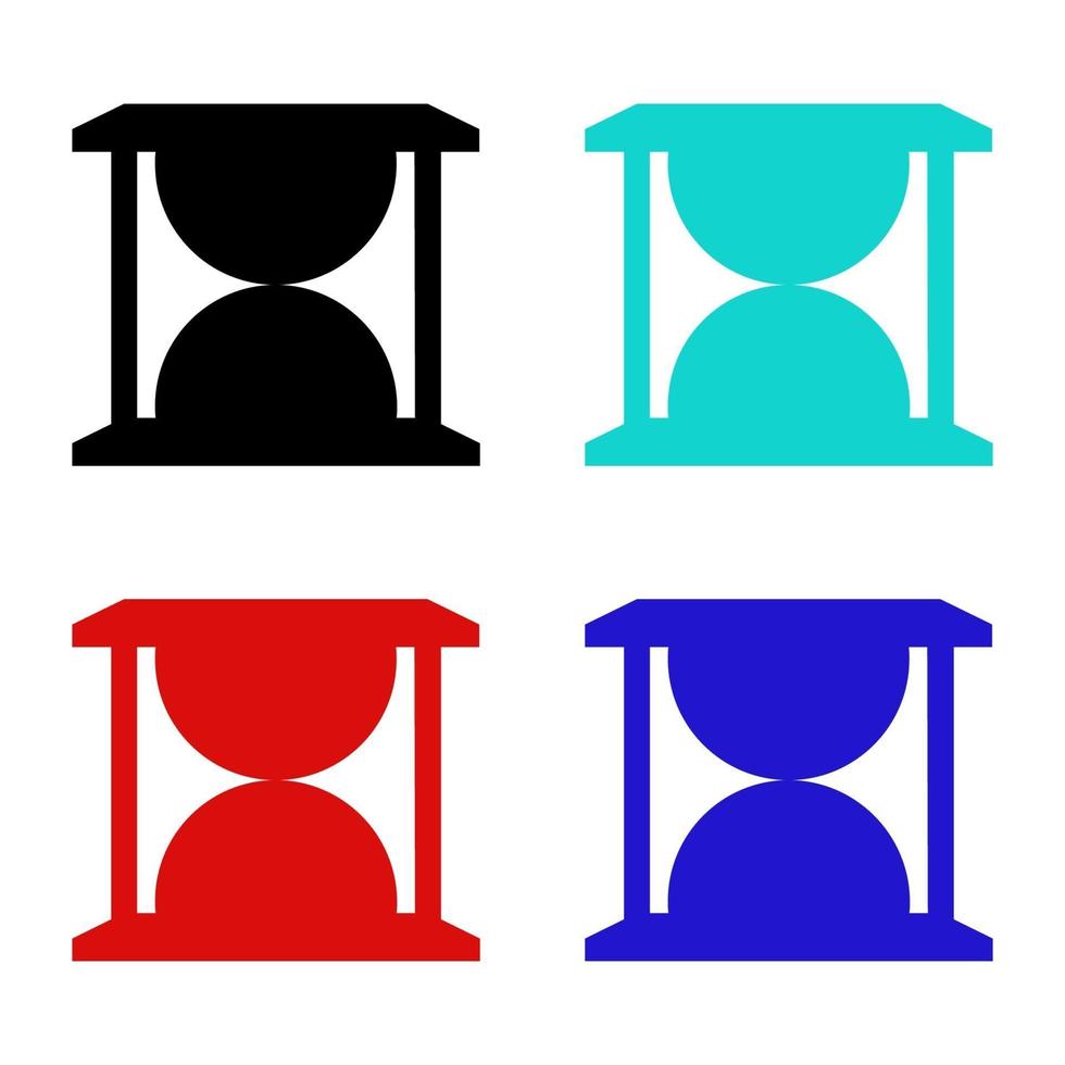 Set Of Hourglass On White Background vector