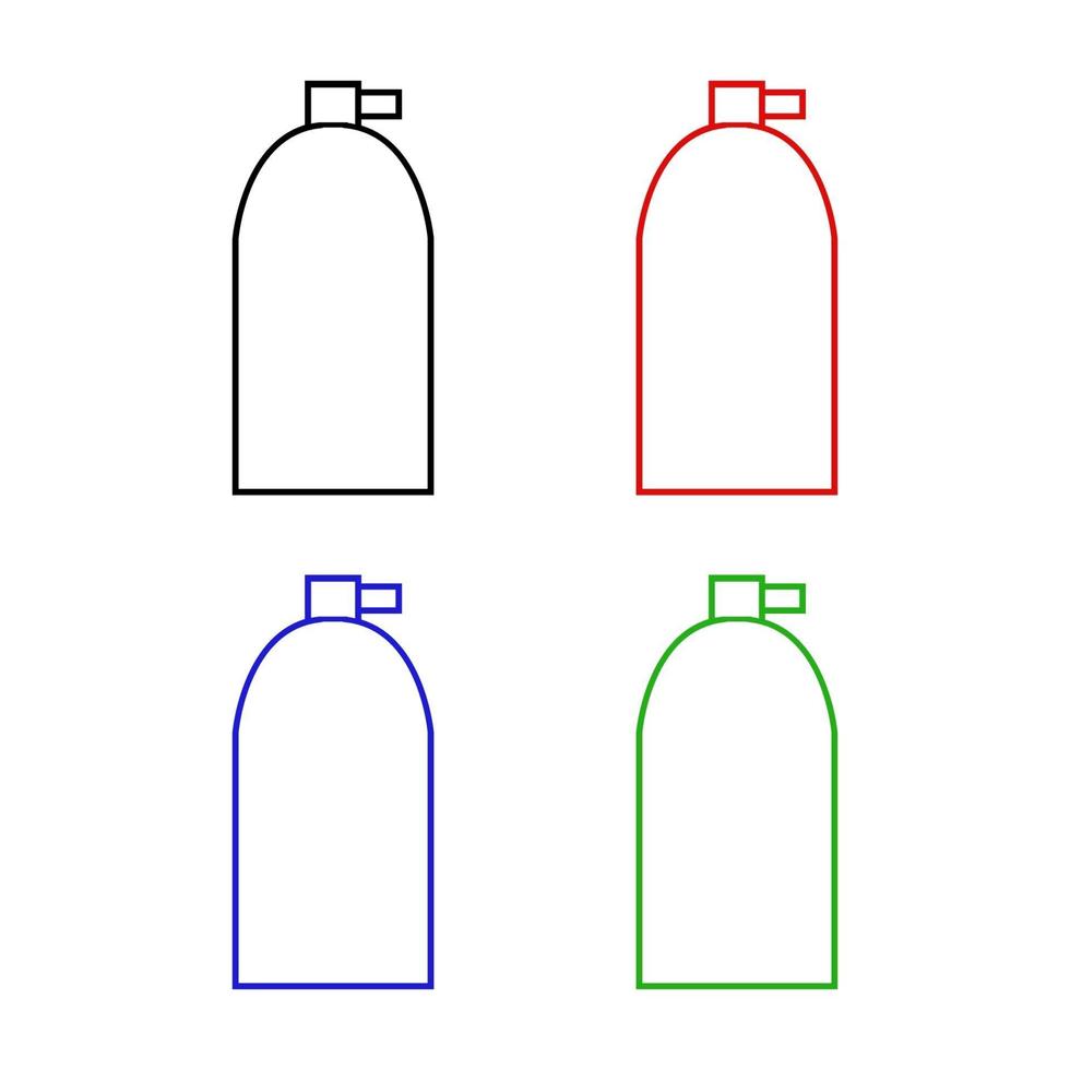 Conjunto de botella de spray sobre fondo blanco. vector