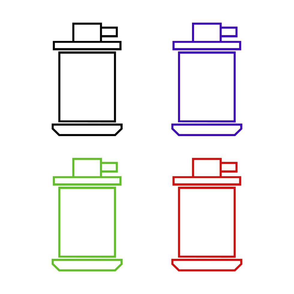 Set Of Spray Bottle On White Background vector