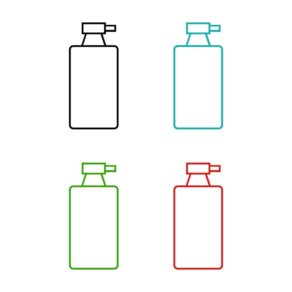 Conjunto de botella de spray sobre fondo blanco. vector