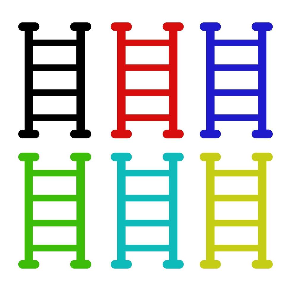 Ladder On White Background vector