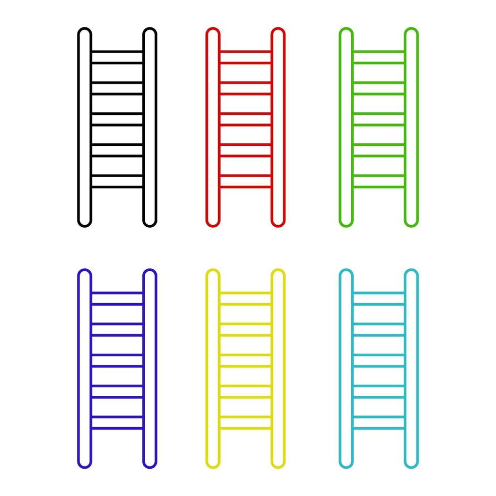 Ladder On White Background vector
