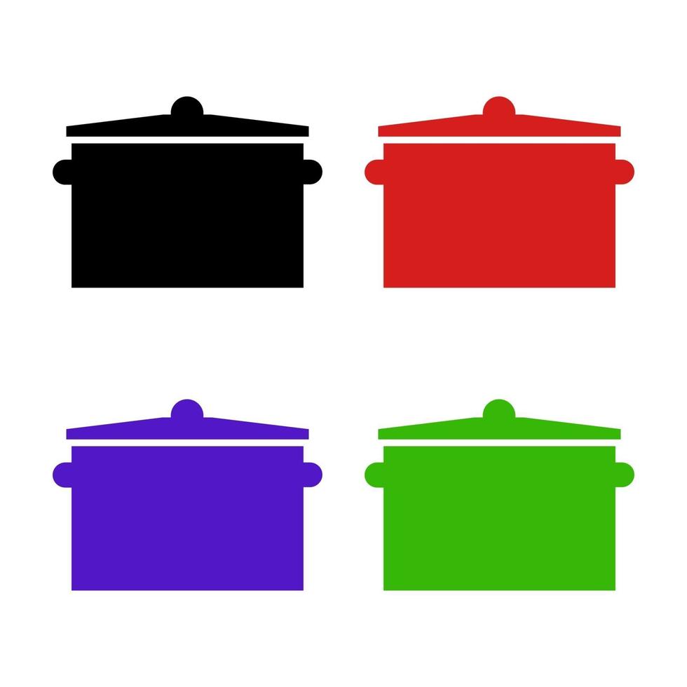 Kitchen Pot On White Background vector