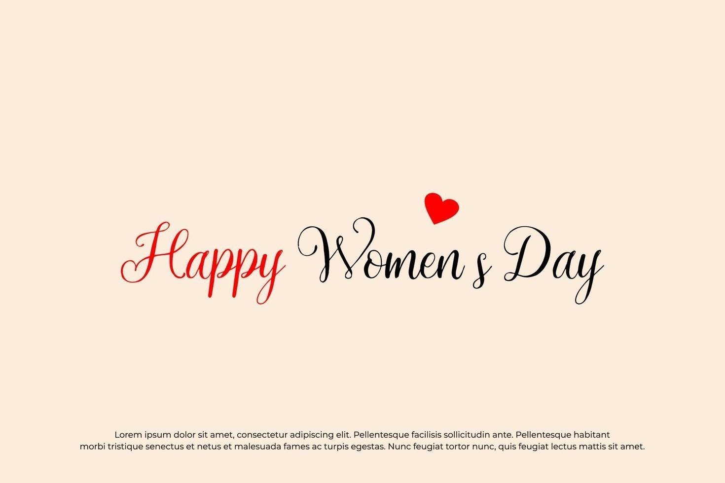 Happy womens day greeting vector