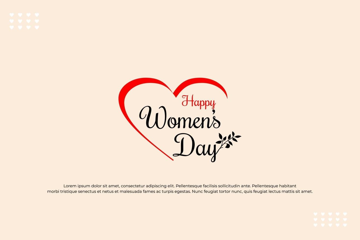 Happy womens day greeting vector