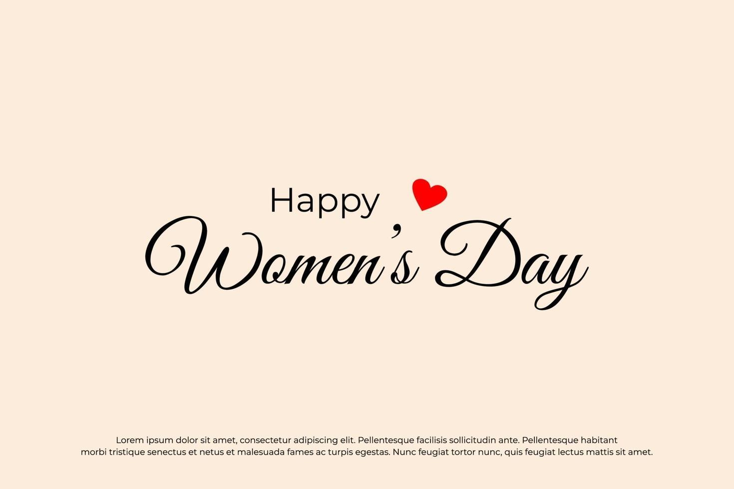 Happy womens day greeting vector
