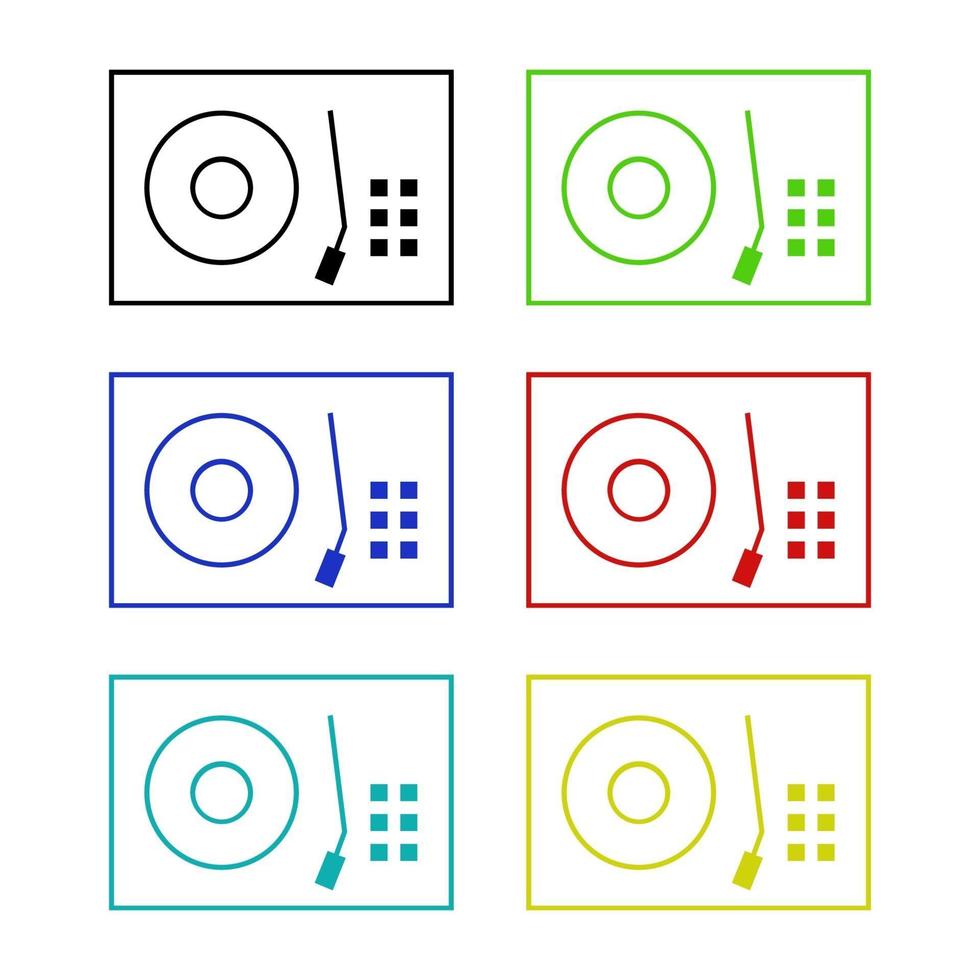 Dj Mixer On White Background vector