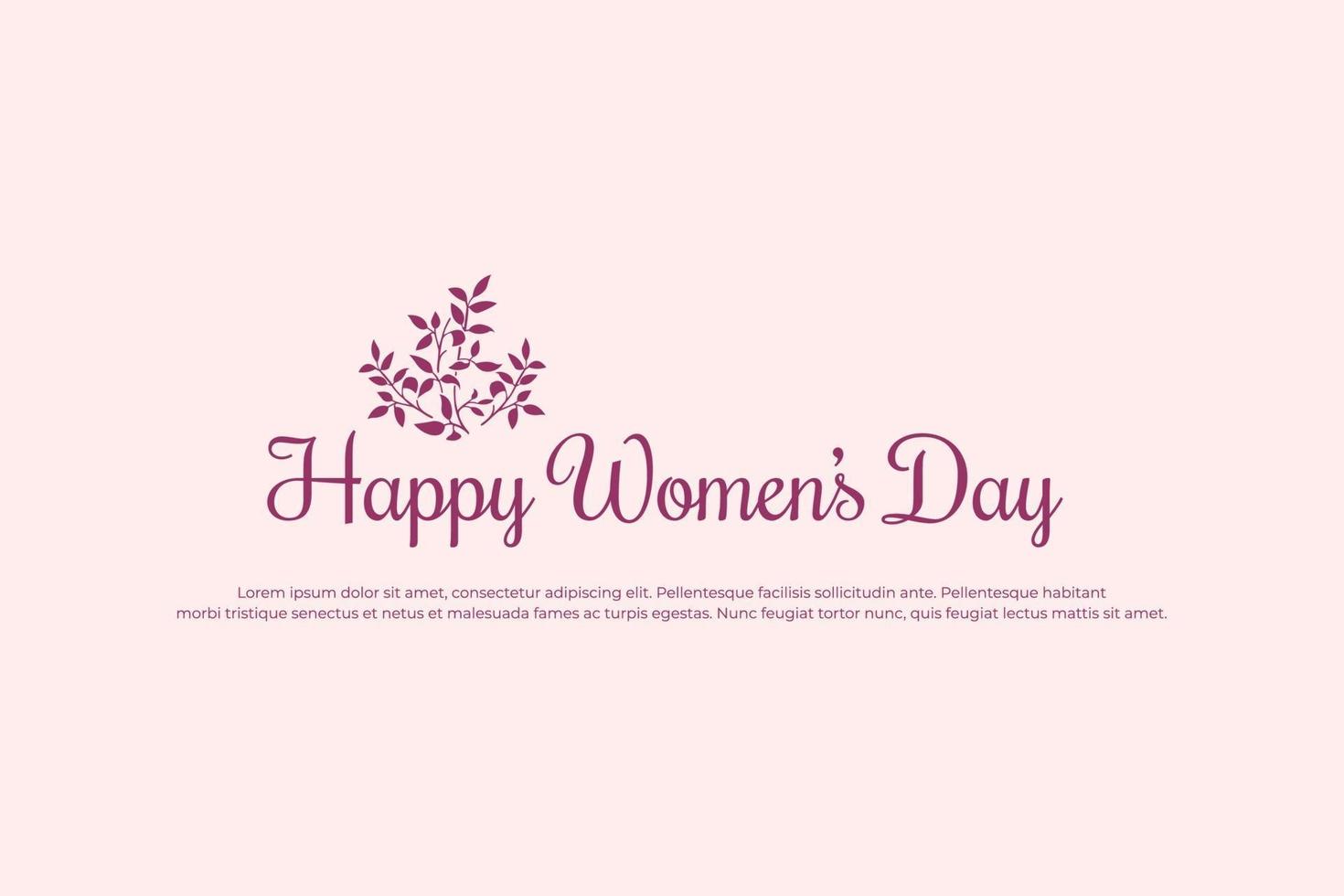 Happy womens day greeting vector