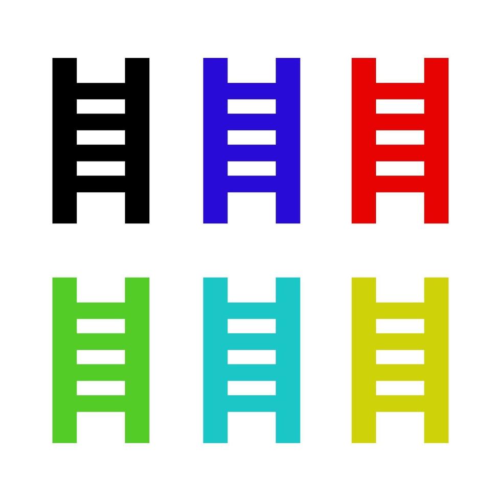 Ladder On White Background vector